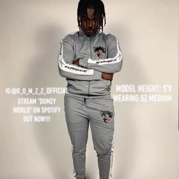 Alpha Wolf” Grey #KUTTHROAT Tracksuit
